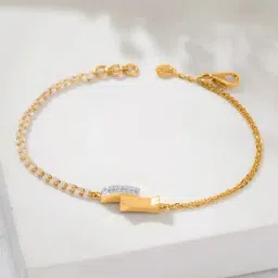 P.N.Gadgil Jewellers Gilded Duo Yellow Gold Flexible Bracelet For Women-image-53