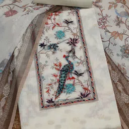 Soch Printed Pure Cotton Unstitched Dress Material-picture-13