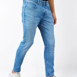 Spykar Men Slim Fit Mid Rise Cotton Stretch Casual Jeans image 2