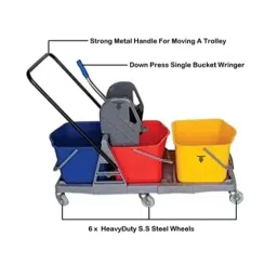 Mrinmoyee SS Hygiene Trolley with Down Press - IN0589 image 4