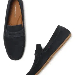 TOMMY HILFIGER Blue Leather Men Slip-On Shoes-image-42
