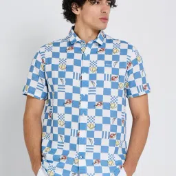 Ben Sherman White Checkered Regular Fit Shirt-image-95