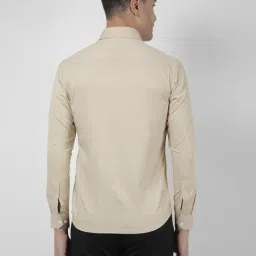 Numero Uno Beige Cotton Slim Fit Shirt image 2