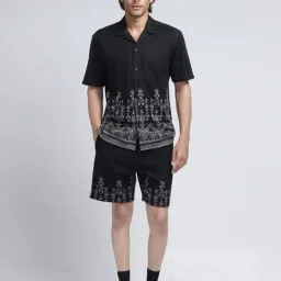 Rare Rabbit Black Relaxed Fit Floral Shirt image 5