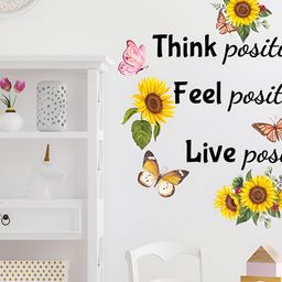 INDIAN ROYALS Yellow & Blue Sunflower Printed Self-Adhesive & Durable Wall Sticker-picture-10