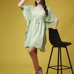 Punnu Women Kimono Sleeves Kaftan Dress-picture-31