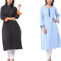 DESHBANDHU DBK Women Blue Cotton Kurtas-picture-13