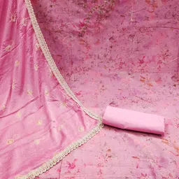 HERE&NOW Embellished Unstitched Dress Material image 2