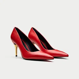 Oroh Women Leather Party Stiletto Pumps image 1