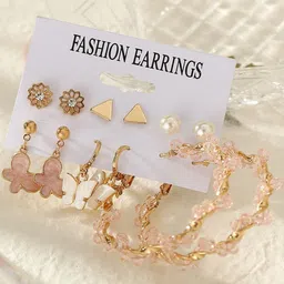 Vembley Set Of 6 Gold-Plated Alloy Hoop Earrings image 2