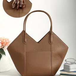 HAUTE SAUCE by Campus Sutra Women Textured Structured Leather Handheld Bag-picture-23