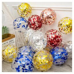 Bubble Trouble Transparent Balloons Bouquet Combo with Re Filled Confetti & Ribbons Pack of 50 - Multicolor-picture-36