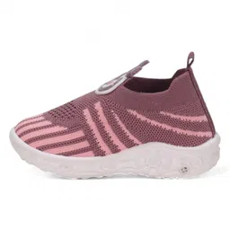 Lil Lollipop Striped Designed & Patch Detailed Musical Shoes - Mauve image 3