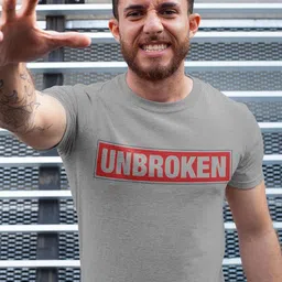 Wod Armour Men Typography Printed Drop-Shoulder Sleeves T-shirt image 5