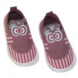 Lil Lollipop Striped Designed & Patch Detailed Musical Shoes - Mauve image 5
