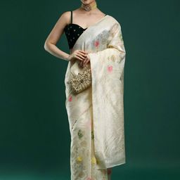 Mitera Floral Zari Chanderi Saree-picture-48
