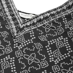 Readiprint Fashions Women Bandhani Print Thread Work Pure Cotton Kurta Trousers & Dupatta image 2