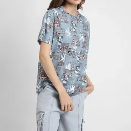 Forever 21 Grey Cotton Printed T-Shirt image 3