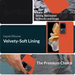 Sprig Back Cover for VIVO V30 PRO (Orange) image 2