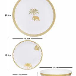 Goodhomes White Opalware Dinner Set image 3