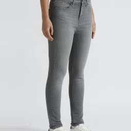 pepe jeans Pepe High Rise Jeans Grey Cotton High Rise Jeans image 3