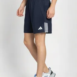 Adidas Navy Regular Fit Logo Printed Sports Shorts image 3