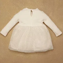 One Friday Kids White Regular Fit Dress image 3