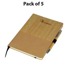 Bamboo Haat Executive Bamboo Diary with Pen Hard Cover for Home, Office & Schools, BH_EBD (Pack of 10 ) image 2