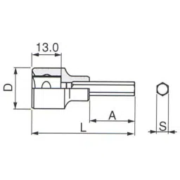TONE Hexagon Socket 9.5mm, 3HB-05-image-0