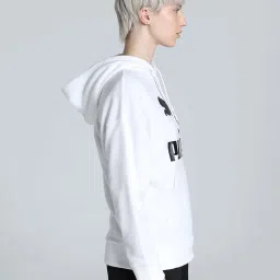 Puma White Printed Sports Hoodie image 3