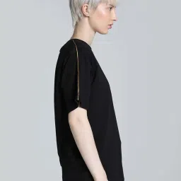 Puma Black Cotton Plain Sports T-Shirt image 3