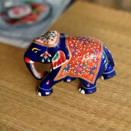 eCraftIndia Colorful Meenakari Elephant Figurine-picture-44