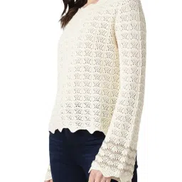 Guess Cream White Self LS Ines Regular Fit Sweater image 3