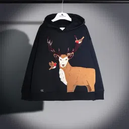 Cherry Crumble By Nitt Hyman Kids Black Embroidered Full Sleeves Hoodie-image-40