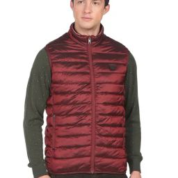 Arrow Sport Dark Red Regular Fit Quilted Jacket-picture-10