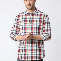 Pepe Jeans SANDBOX Red Regular Fit Check Cotton Shirt-picture-10