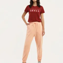 Levi's Peach Mid Rise Regular Fit Joggers image 3