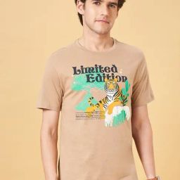 Urban Ranger by Pantaloons Natural Cotton Slim Fit Printed T-Shirt-picture-43