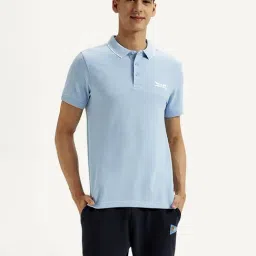 Levi's Blue Slim Fit Polo T-Shirt-image-10