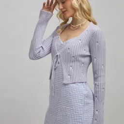 VIRGIO Purple Regular Fit Floral Top image 3