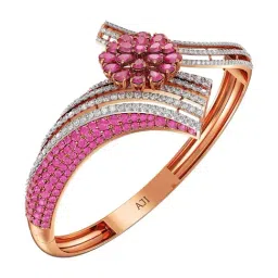 Joyalukkas 18k Rose Gold & Diamond Pink Bloom Charm Bracelet-picture-46