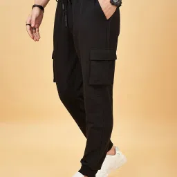 Street 808 By Pantaloons Black Cotton Regular Fit Joggers image 3