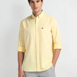 Arrow Sport Light Yellow Cotton Slim Fit Shirt-picture-19