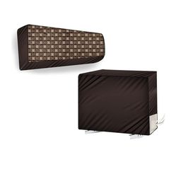 The Furnishing Tree Coffee Brown Plastic Air Conditioner Cover-picture-19