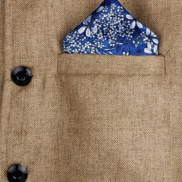 Alvaro Castagnino Blue Tropical Print Pocket Square image 4