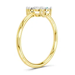 Sparkles 14k (585) Yellow Gold Lab Grown Diamond 0.57 CT Luminous Lily Promise Ring image 3