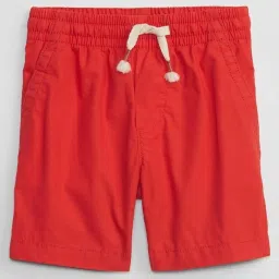 GAP Boys Red Cotton Solid Shorts image 3