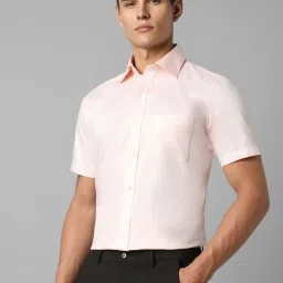 Louis Philippe Pink Cotton Regular Fit Shirt image 3