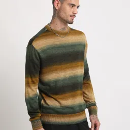 The Bear House Multicolored Regular Fit Striped Sweatshirt image 3