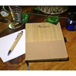 Bamboo Haat Executive Bamboo Diary with Pen Hard Cover for Home, Office & Schools, BH_EBD (Pack of 10 ) image 3